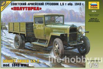 3574    1,5  -  1943 . "" / GAZ-MM Soviet Truck 1.5 t mod.1943 WWII 