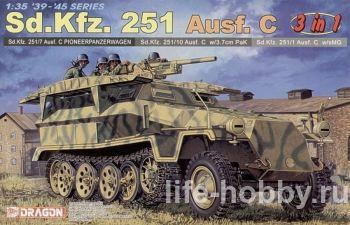 6224   Sd. Kfz. 251 Ausf. C (3    ) / Sd. Kfz. 251 Ausf. C (3 in 1 Kit)