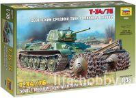 3580    -34/76    / T-34/76 Soviet Medium Tank with mine roller 