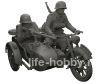 3607    -12     / BMW R-12 German Motorcycle With Sidecar and Crew 