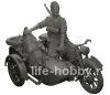 3607    -12     / BMW R-12 German Motorcycle With Sidecar and Crew 