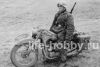 3632    BMW R-12     / German R-12 heavy motorcycle with rider and officer 