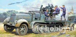 01523 H   ( )    Sd.Kfz.7/1 / 2cm Flakvierling 38 Auf Selbstfahrlafette (Sd.Kfz 7/1 early version) With Sd.Auhanger 51