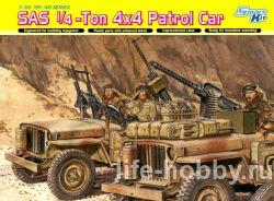 6745   1/4-         (  ) / WWII British Army SAS 1/4-Ton 4x4 Patrol Car w/2 figures