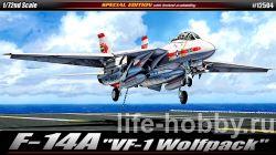 12504 Самолет F-14A "VF-1 Wolfpack" (Грумман F-14A «Томкэт» двухместный всепогодный истребитель-перехватчик с изменяемой геометрией крыла)